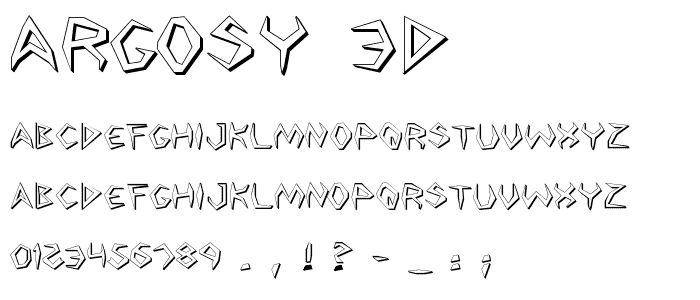 Argosy 3D font